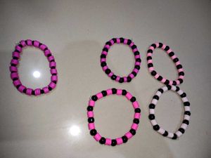 Colorful Beaded Bracelets - 4 +1free