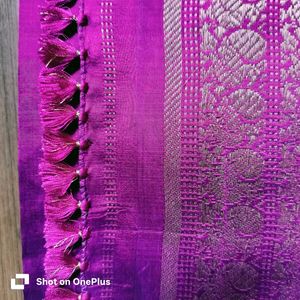 Kanjeevaram pretty Purple Saree with Border
