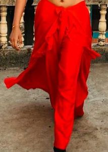 Red Ruffle Palazo