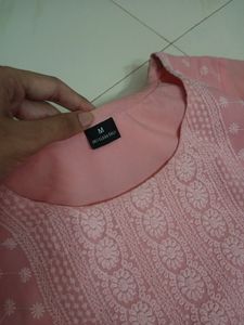 Pink Chikankari Kurta