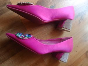 Pink Jeweled Heels