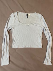 H&amp;M Viral Lace Top Blue