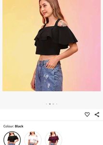 Black Top And Pant Set