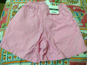 Pink Cotton Shorts