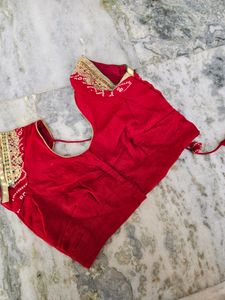 Red Bandej Saree
