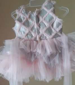 Beautiful baby Frock Only One Day Wear Light Pink and Ash Colour Baby Can Wear 0 to 4 Month