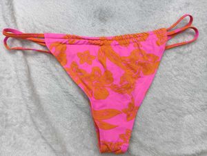 Pink &amp; Orange Floral Bikini Bottom