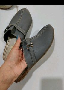Gray Mule Slides - Casual Comfort