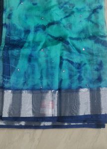 Fancy Mirror Zari Saree With Blouse
