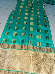 Elegant Teal &amp; Gold Indian Salwar Kameez Suit