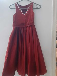 Maroon gown dress for girls