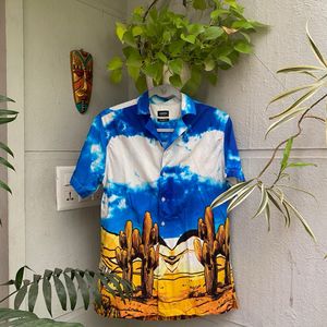 Yousta Beach Print Relaxed Shirt