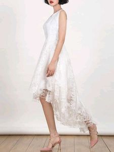 White Mesh Dress