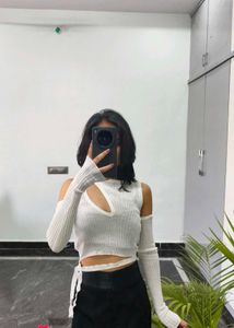 Cutout Knit Top