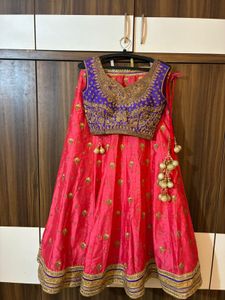 Pink &amp; Purple Lehenga Set