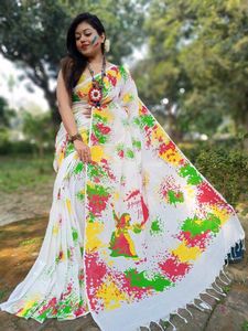 Holi Special Pure Cotton Saree