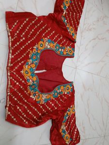 Computer Work Red Blouse FullWork