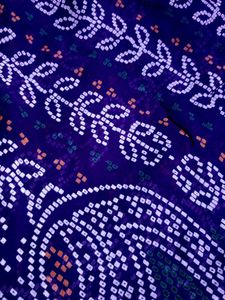 Bandhni Printed Heavy Border Saree Blouse Size 42