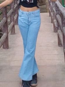 Light Blue Flared Denim Jeans
