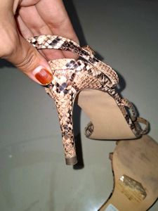 Snakeskin Print Sandals
