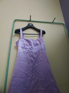 Lilac Satin Dress
