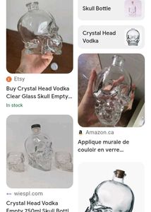Skull Glass Bottle