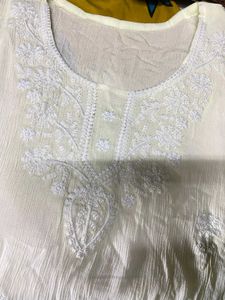 2 Shades Chickenkari Kurti