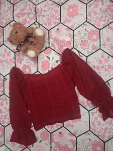 Off Shoulder Crop Top| Korean Top|Crop