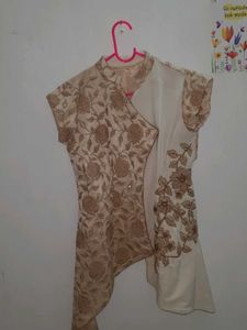 Indo western style beige outer wear