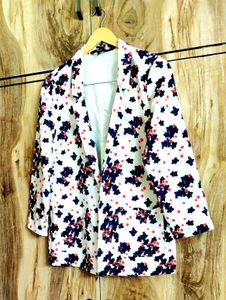 Floral Print Blazer Size-36