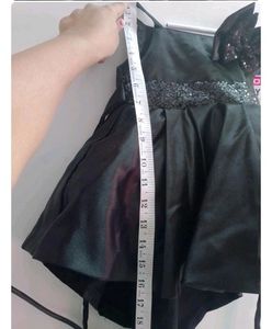 Black Party Wear Up And Down Frock