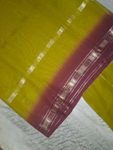 Olive &amp; Maroon New Saree