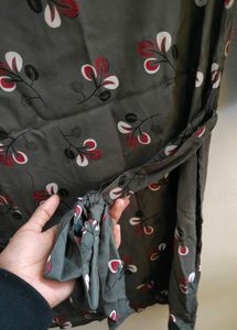 Grey Pattern Casual Dress
