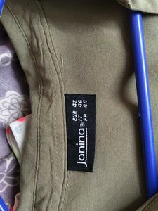 Olive Green Button-Down Top