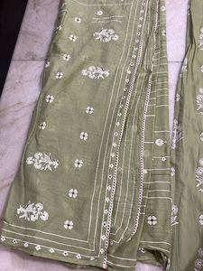Light Green Cotton Kurta Set