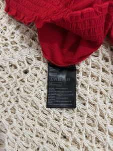 Red Off-Shoulder Top