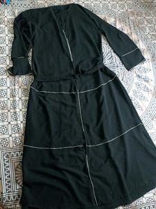 Elegant Black abaya with dupatta