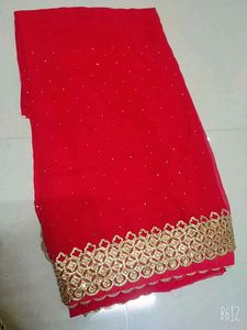 Red party wear saree ❤️