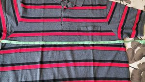 Collar Tshirt With Stripes