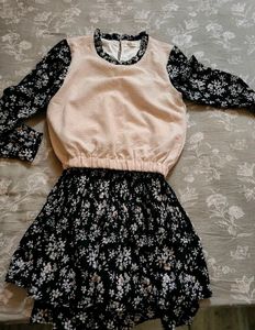 ⁠✿  Mini Korean Floral Dress