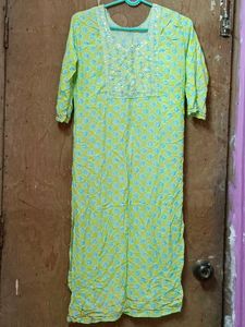 Green & Blue Print Kurti