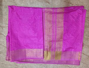 Purple Handloom Soft Matka Silk Saree