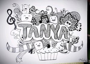 Doodle Name Art! Soft copy for 200, hard copy for 400 and with frame for 600 Rs INR. Can be negotiated with coins!