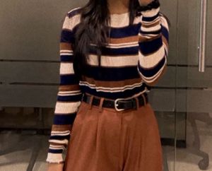 Striped Long Sleeve Top