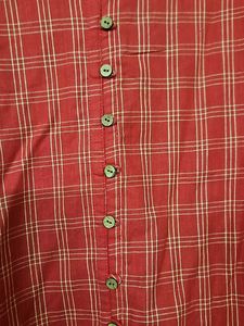 Janasya Red Checkerd Top