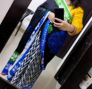 Saree In Multi Color Combination For Daily Uses Wi