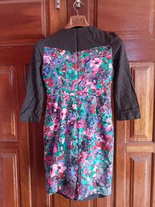Vintage Floral Print Dress