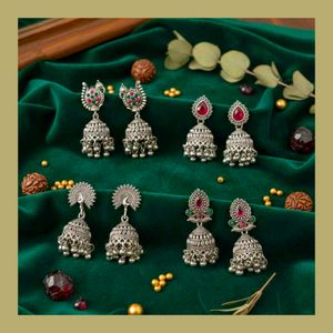 Oxidised Silver Earrings🪞✨