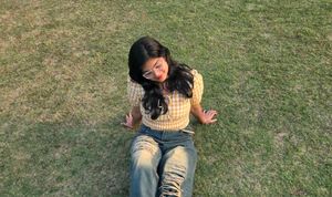 Cute Yellow Checkered Top