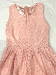 Peach net dress